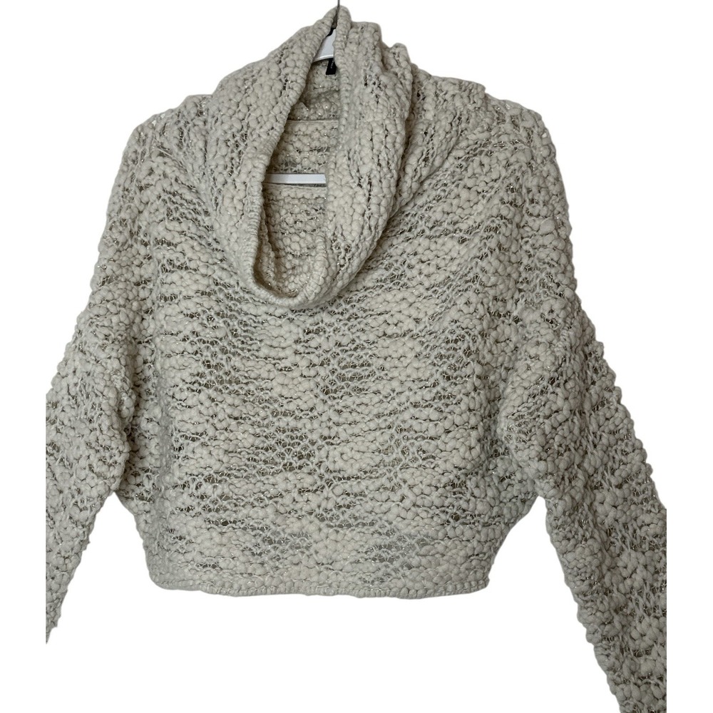 Sarah Pacini Turtleneck Sweater Top One Size Women Crop Italian Designer Knit - Picture 7 of 9